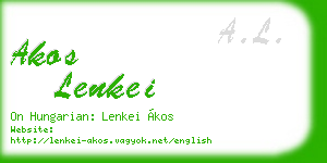 akos lenkei business card