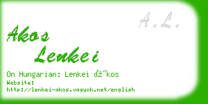 akos lenkei business card